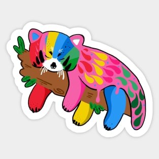 Sleeping Red Panda Sticker